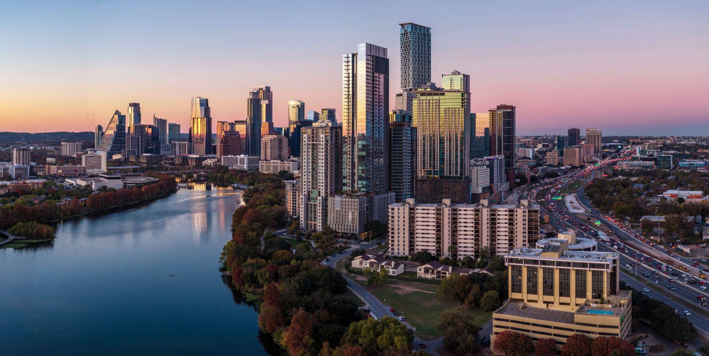 Aerial view of downtown Austin, Texas