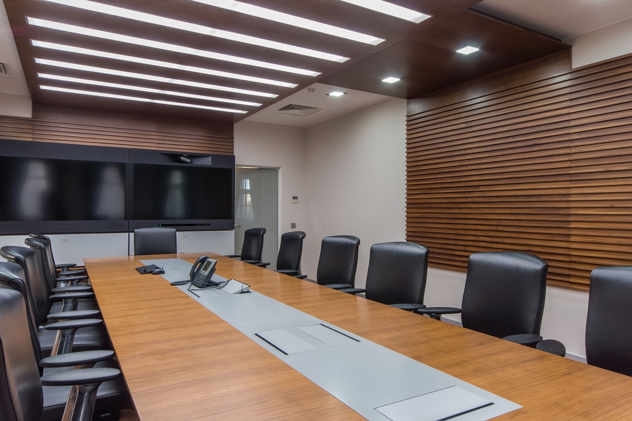 Boardroom with conference table